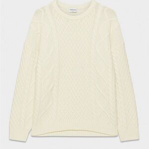 Aritzia Sunday Best Ivory Cable Knit Sweater